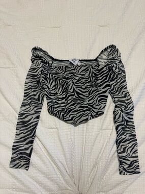 princess polly zebra print corset top
